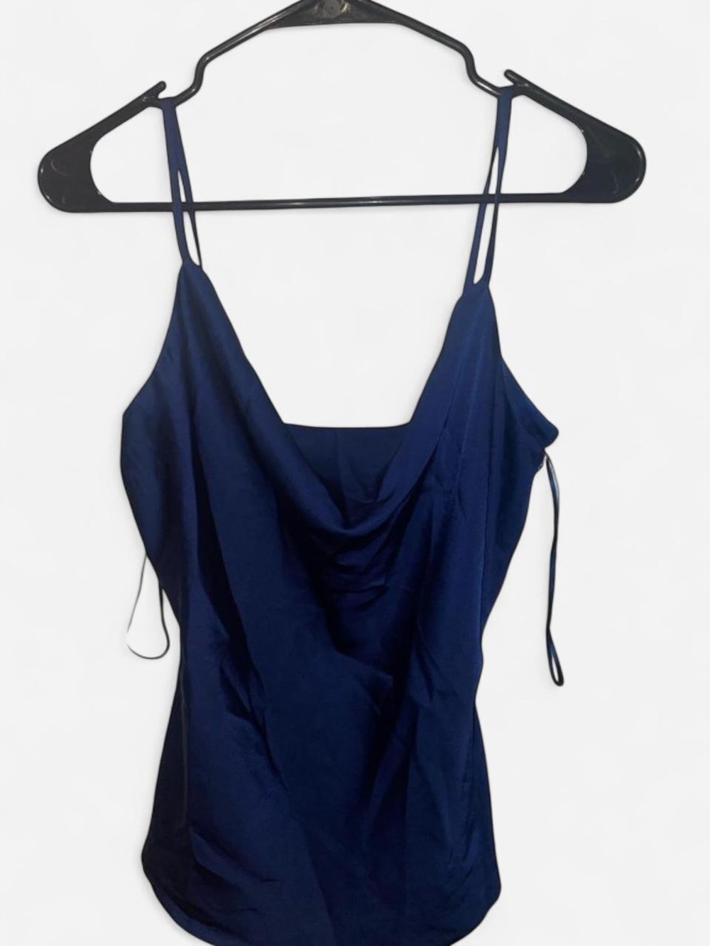 Have Navy Cowl Neck Spaghetti Strap Cami